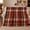 Plaid Weave, variant on Autumn Plaid Living Room, Festive autumn celebration Scene, Warm Flannel Blanket for Living Room and Reading Nook with Detailed Artwork, Art Lovers autumn celebration Gift, Festive Home Decor