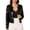 Black, variant on Party Blazer Sequin Decoration Crew Neck Long Sleeves Slim Fit Cardigan Dress Up Streetwear Women Open Front Sequin Jacket Female Clothing
