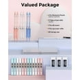 thumbnail image 3 of Nicpro 6 Pcs 0.5 & 0.7 mm Pastel Mechanical Pencils, with HB Lead Refills, Erasers , Come with Case, 3 of 5