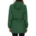 thumbnail image 7 of Yigetop Womens Rain Jacket with Hood Rain Jackets for Women Water Proof Packable Hooded Rain Coat Lightweight Windbreaker with Pocket 3 in 1 Jacket Women Green 2XL, 7 of 7