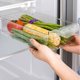 thumbnail image 3 of Organizador de refrigerador, estante de almacenamiento para huevos, cajón debajo del estante del refrigerador, organizador de cocina A, 3 of 3