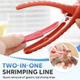 thumbnail image 4 of 2025 New Crawfish Peeler Tool, Crawfish Shucker Convenient Seafood Sheller Tool for Home and Restaurant, Crawfish Tail Sheller Tool for Protecting Nails and Keeping Fingers Clean (3, Red), 4 of 9
