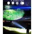thumbnail image 4 of Super Bright Rechargeable USB Led Flashlights High Lumens,Zoomable 5Modes Tactical Flash Light, Bright Handheld Lights,Powerful Torch,Waterproof,Power Display,Camping Outdoor Emergency - IX-P50, 4 of 7