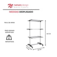 thumbnail image 3 of Rack Tendedero Plegable de Acero Inoxidable con 6 Niveles | Secador de Ropa Resistente y Compacto | Diseño Plegable para Ahorro de Espacio | Ideal para Interior y Exterior | Fácil de Usar, 3 of 5