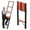 red-34, variant on Lightweight Stainless Steel Telescoping Ladder for Window Cleaning and Painting&nbsp;– Heavy Duty 330LBS Capacity Folding Ladder with Slow Retraction and Portable Storage Strap