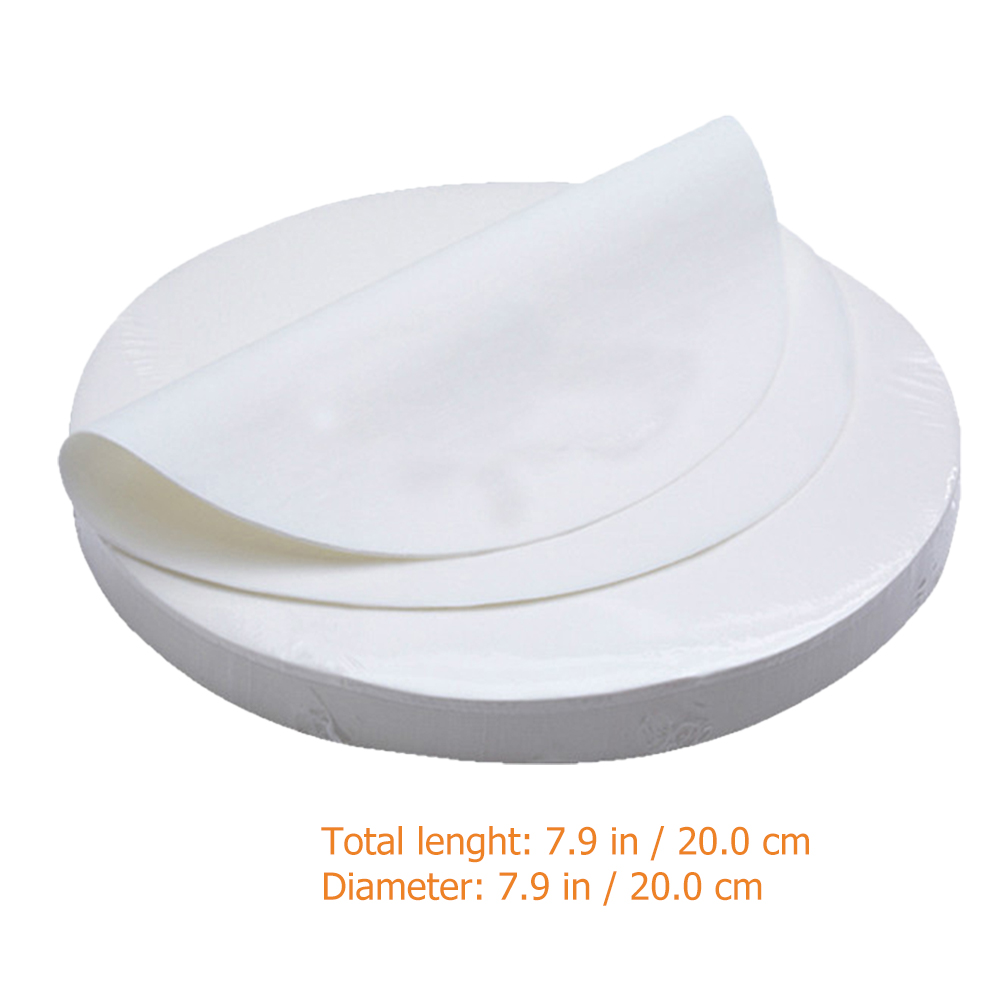 ELAYARD Round Baking Paper Sheets, White Non-Stick Grease Resistant Liners, High Temperature Oven Safe Cooking and Baking Accessories