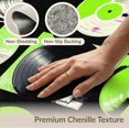 thumbnail image 6 of ODIKA 9'x12' Washable Area Rug Music Vinyl Note Record Funky Y2k Album Bold Disc Collage Round for Great Room, Indoor Concept, Large Living Low Pile, Flatwoven, 6 of 7