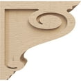 thumbnail image 3 of 6"W x 12"D x 12"H Classic Scroll Rough Cedar Woodgrain TimberThane Corbel, Primed Tan, 3 of 6
