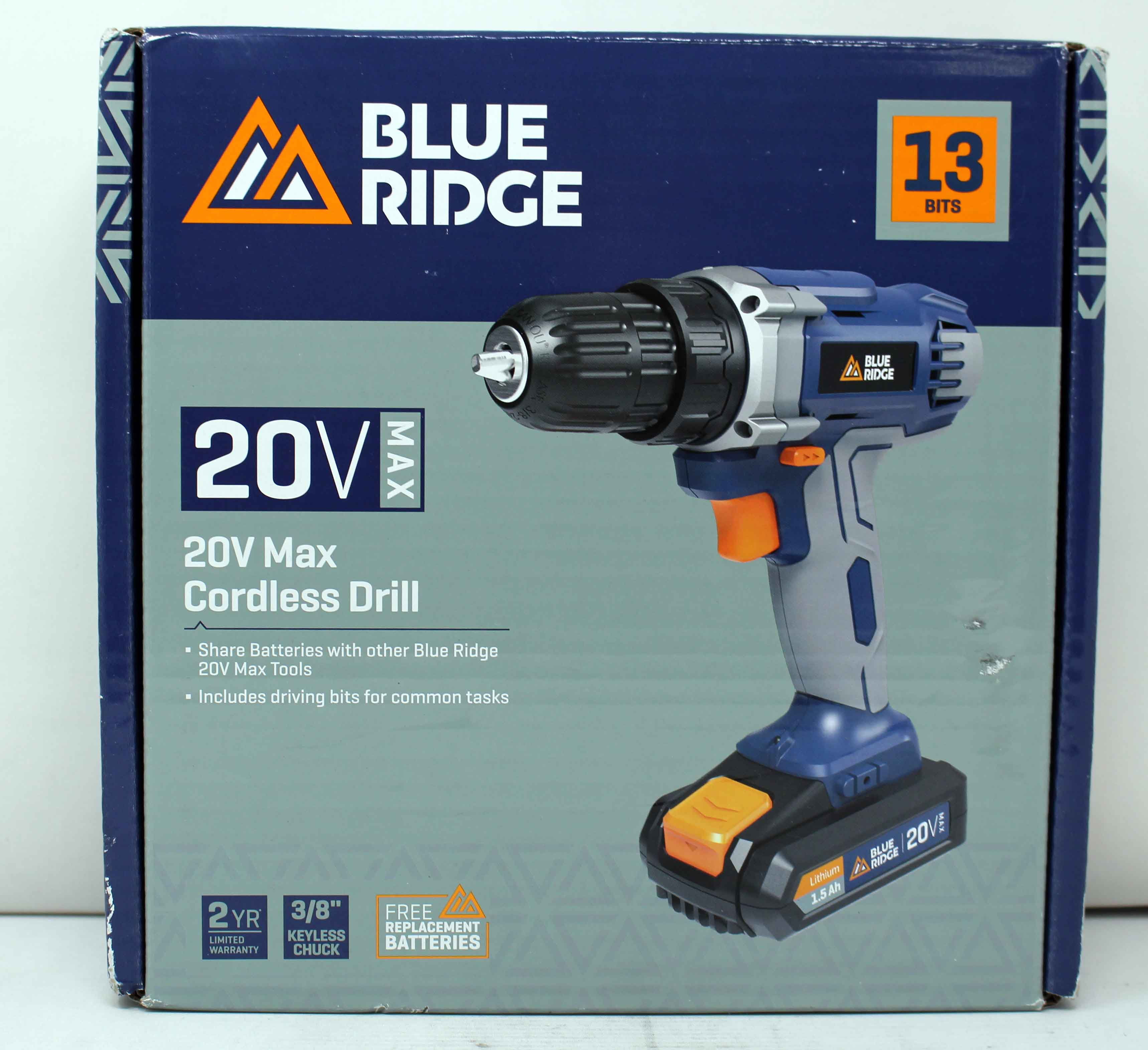 Blue Ridge 20V Max Cordless Drill W13 Bits Walmartcom