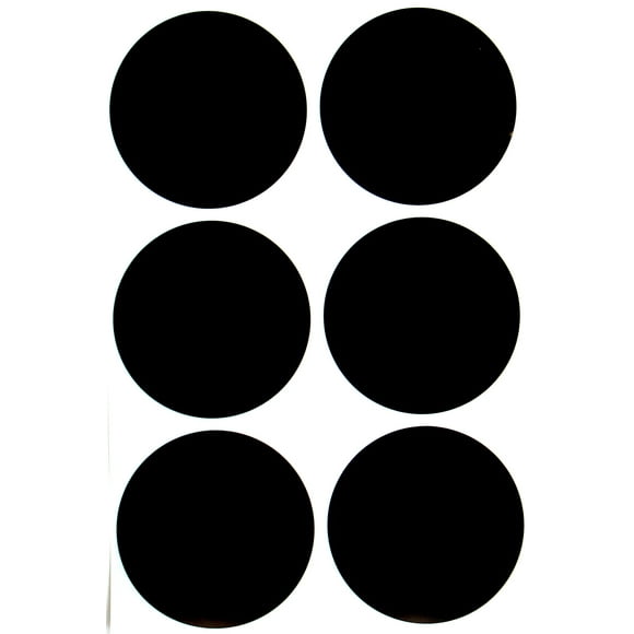 Royal Green, Color Round 2" inch Black 50mm, Labels for Multi-purpose great for Jars and Storage and identification, 540 Pack