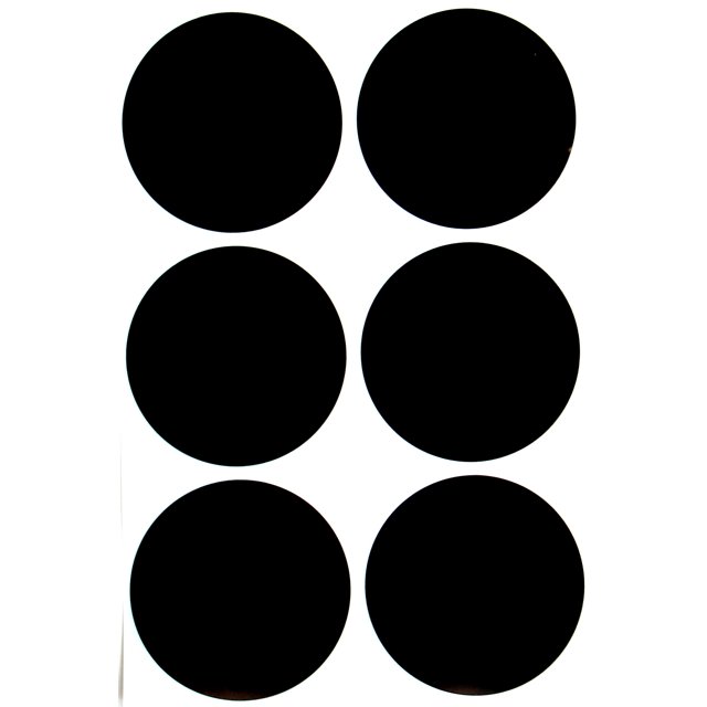 Royal Green, Color Round 2" inch Black 50mm, Labels for Multi-purpose great for Jars and Storage and identification, 540 Pack