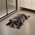 thumbnail image 4 of Funny 2D Dog Shaped Floor Mat, Soft Non-Slip Fleece Door Rug for Entryway Bedroom Bathroom, Cute Pet Print Indoor Carpet, 23.6 x 15.10 Inch Multicolor, 4 of 6