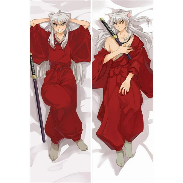 60x180cm Anime Japonés Inuyasha Masculino Funda De Almohada Abrazando Cuerpo Doble Lado Diferente Impreso Dakimakura