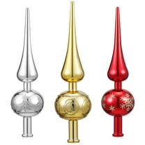 GAXIRE 3-Piece Tree Topper Set Elegant Christmas Tree Decorations Holiday Ornament