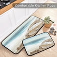 thumbnail image 5 of SKYSONIC 2PCS Summer Shell Pearl Kitchen Rug and Mat Sea Rope Floor Runner Rug Anti Fatigue Non Slip Comfort Mat for Doormat Laundry Room Hallway 19.7"x27.6"+19.7"x47.2", 5 of 7