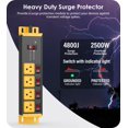 thumbnail image 2 of Protector contra sobretensiones Power Strip CCCEI de alta resistencia, 20 A, 4 enchufes, 2 of 7