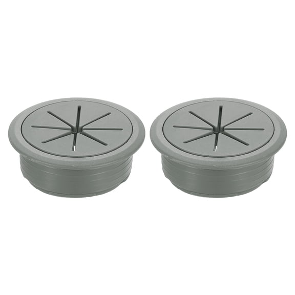 2 Pack Desk Grommet, 1.97 Inch 50mm Desk Cable Hole Cover, Drak Gray