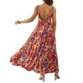 thumbnail image 2 of TRKIYQC, vestido largo informal de verano para mujer, vestido con tirantes sin mangas con estampado Floral, vestido suelto a la moda con espalda descubierta para vacaciones en la playa TRKIYQC  moda, 2 of 8