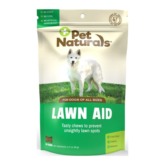 Pet Naturals Lawn Aid Digestive Health Yucca Supplement Chews for Dogs, Chicken Liver, 60 Count Bag