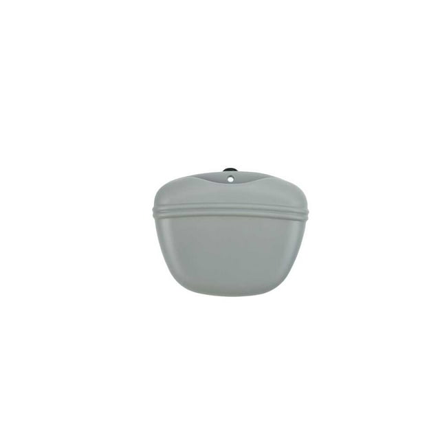 Xingzhi Silicone Collation pour Animaux de Compagnie Sac de Nourriture Portable Réutilisable Rechargeable en Plein Air Formation Jouer Sac d'Alimentation avec Clip Arrière Gris