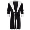 thumbnail image 5 of Prolriy Robes for Women, Women Winter Plush Lengthened Bathrobe Clothes Long Sleeved Robe Coat Womens Robe Black L, 5 of 8