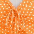 thumbnail image 6 of XFLWAM Women 50s 60s Vintage Short Sleeve Polka Dot Cocktail Swing Dress 1950s Retro Rockabilly Audrey Hepburn Prom Party Dresses Orange XXL, 6 of 6