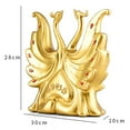 thumbnail image 3 of Estatua de cisne moderna, escultura de animal para estantería, escritorio de oficina y sala de estar. Dorado, 3 of 9