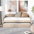 thumbnail image 5 of Furniture of America Knolt Fabric Twin Daybed With Trundle in Ivory, 5 of 10