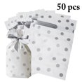 thumbnail image 1 of Coofit 50PCS Cello Bag Drawstring Cookie Bag Cellophane Treat Bag for Candy Bread, 1 of 6