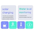 thumbnail image 3 of Water Wireless Ultrasonic Water Level Monitor Tank Liquid Level High/Low Alarm Solar Powered Water Level Sensor Water Level Indicator Gauge IP65 Waterproof, 3 of 6