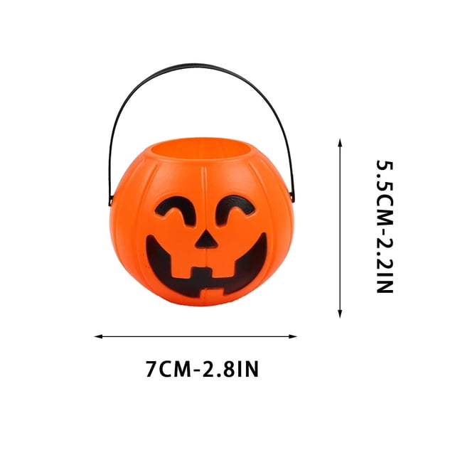 Bolsas Del Trato de Halloween Balde de Calabaza de Plástico Balde de Calabaza O Bocadillo de los Niños