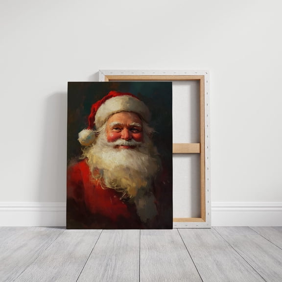 Velto Canvas Art Classic Vintage Seasonal Illustration Rustic Holiday Inspired Festive Wall Decor, SIZE 8x10 INCLUDE Pine Wood Frame 1.25-Inch