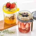 thumbnail image 4 of YEAUEME 350ML Overnight Oats Cup with Spoon And Lid Leakproof Glass Breakfast Container for Oatmeal Salad Yogurt Eco-Friendly Reusable Cup, 4 of 7