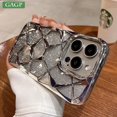 thumbnail image 2 of Luxury Girl's Phone Case for iPhone 15 14 13 12 11 Pro Max Plus Glitter Bling 3D Cube Diamond Marble Soft TPU Shockproof Cover, 2 of 5