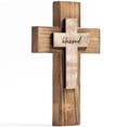 thumbnail image 1 of Cruz de madera para pared, cruz cristiana, cruz espiritual, religiosa, regalo con gancho para colgar en la pared o en la mesa, con bendición para la iglesia, decoración de la habitación del hogar,, 1 of 5