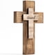 thumbnail image 1 of Cruz de madera para pared, cruz cristiana, cruz espiritual, religiosa, regalo con gancho para colgar en la pared o en la mesa, con bendición para la iglesia, decoración de la habitación del hogar,, 1 of 5
