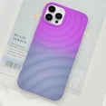 thumbnail image 2 of Compatible with iPhone 14 Pro Max Phone Case Girls Cute Gradient Bicolor Crimp Wave Pattern Soft Silicone Shockproof Camera Protective Back Cover Slim Phone Case for Women - Purple Gray, 2 of 13