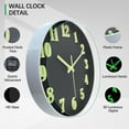 thumbnail image 6 of JoFomp Glow in The Dark Wall Clock - Super Bright Luminous 3D Numerals and Hands - Wall Clocks Battery Operated - Modern Silent Non-Ticking Night Light Wall Clock for Living Room, Bedroom (Black), 6 of 7