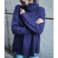 thumbnail image 6 of Women Oversized High Neck Pullover Sweater Cable Knit Long Sleeve Sweater Tops M, 6 of 9