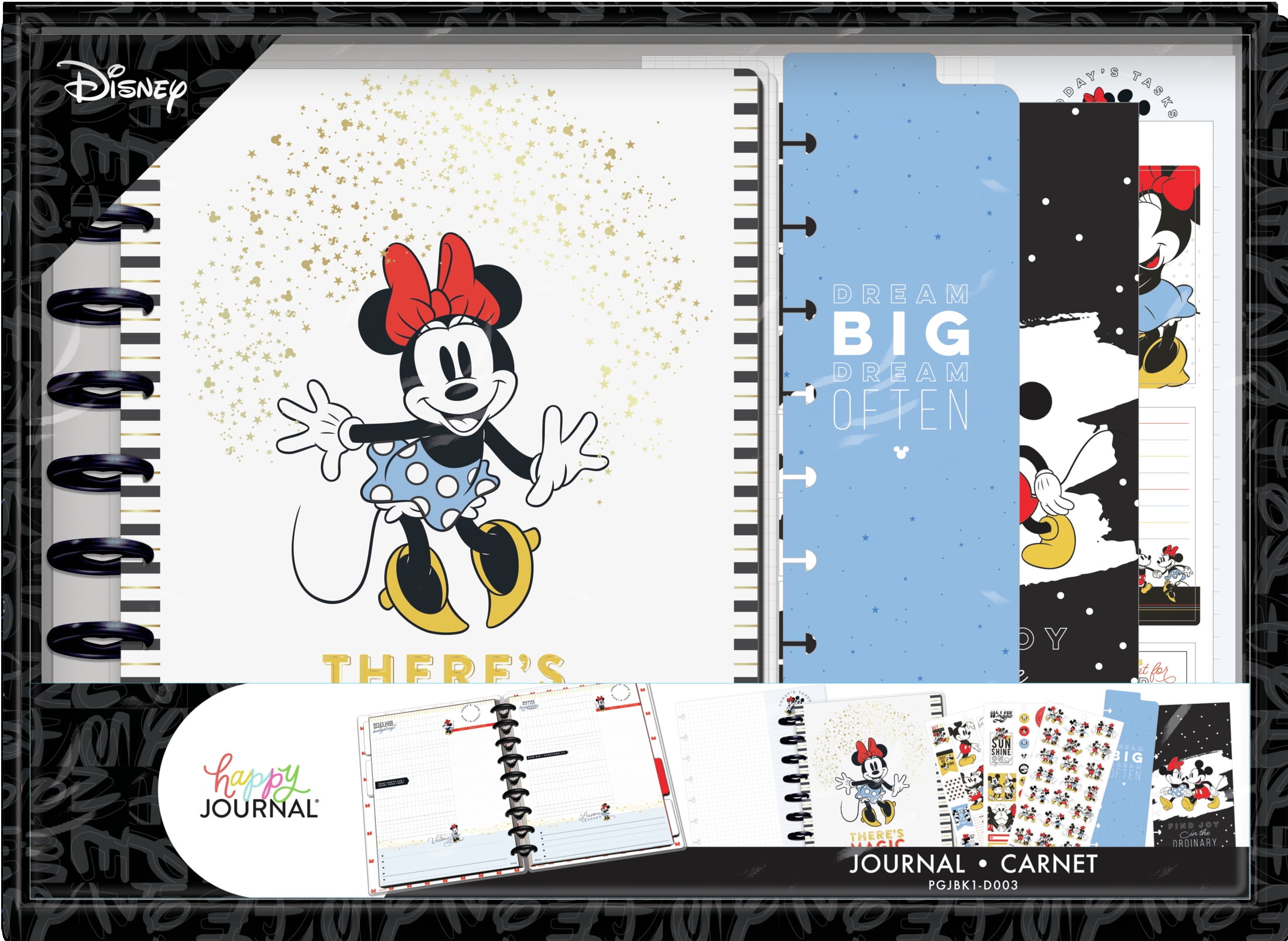 The Happy Planner, Disney, Mickey & Minnie Mouse Classic Budget Guided Journal Box Kit, 14.25'x 2'x 10.25'