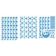 thumbnail image 2 of Bearachild Pegatinas de pared de luna y estrellas luminosas para habitación de niños, guardería, decoración del hogar, calcomanías de pared que brillan Decoración del hogar azul Bearachild HA001760-02, 2 of 6