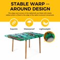 thumbnail image 4 of Abstract Green Table Cloths for 3 Foot Rectangle Tables, Painting Buildings Geometric Color Block Patio Waterproof Elastic Fitted Tablecloths, Washable Rectangular Table Cover for Camping, 4 of 8