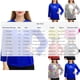 thumbnail image 3 of Blusas y camisas de manga larga con cuello redondo Conjunto de rendimiento con brillo para niños Camiseta versátil de manga larga con cuello redondo para niños Camiseta de poliéster para niños, 3 of 6