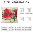 thumbnail image 5 of Orinice Hello Summer Watercolor Watermelon Decorative Throw Pillow Covers  Life is Sweet Cushion Case Decor, Seasonal Home Decoration for Sofa Couch 24x24in, 5 of 5