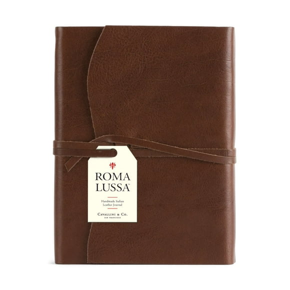 Cavallini Roma Lossa Journaux Chocolat 5 x 7, 416 Cuir Souple