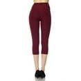 thumbnail image 4 of Kuda Moda Women 3 inch High Waist Capri Leggings For Yoga Sports Ultra Soft Capri Casual Legging (2XL/3XL), 4 of 5