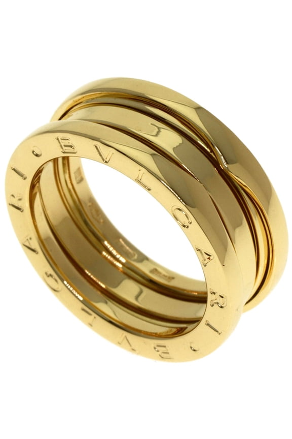 Pre-Owned BVLGARI B-zero1 2-band ring #52, 18K yellow gold, women's.