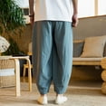 thumbnail image 4 of Mlzmgr Plus Size Men's Pants M-5XL Wide Leg Baggy Loose Comfy Trousers Summer Trendy Lounge Pants for Men, 4 of 4