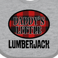 thumbnail image 4 of Inktastic Daddy Little Lumberjack Plaid Boys Baby Bib, 4 of 4
