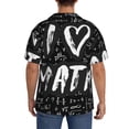 thumbnail image 6 of Picia I love Math Men's Linen Shirts Short Sleeve Cuban Beach Shirts Casual Shirts Button Down Shirt for Men Beach Summer Wedding Shirt-X-Large, 6 of 7